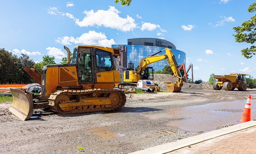 Building development under blue sky