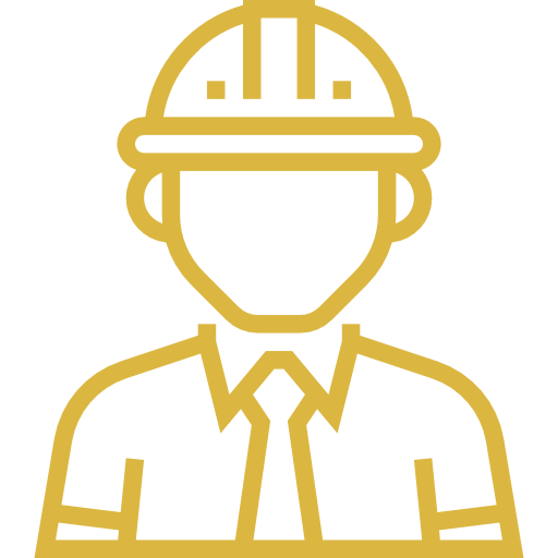 Engineer with hard hat illustration