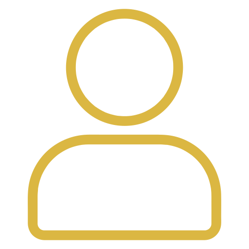 Gold person silhouette on black background