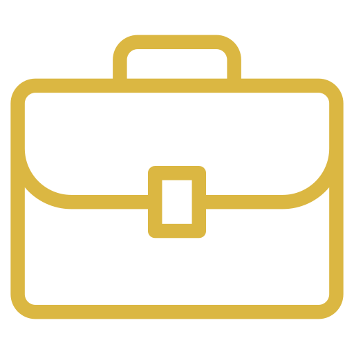 Simple gold briefcase illustration