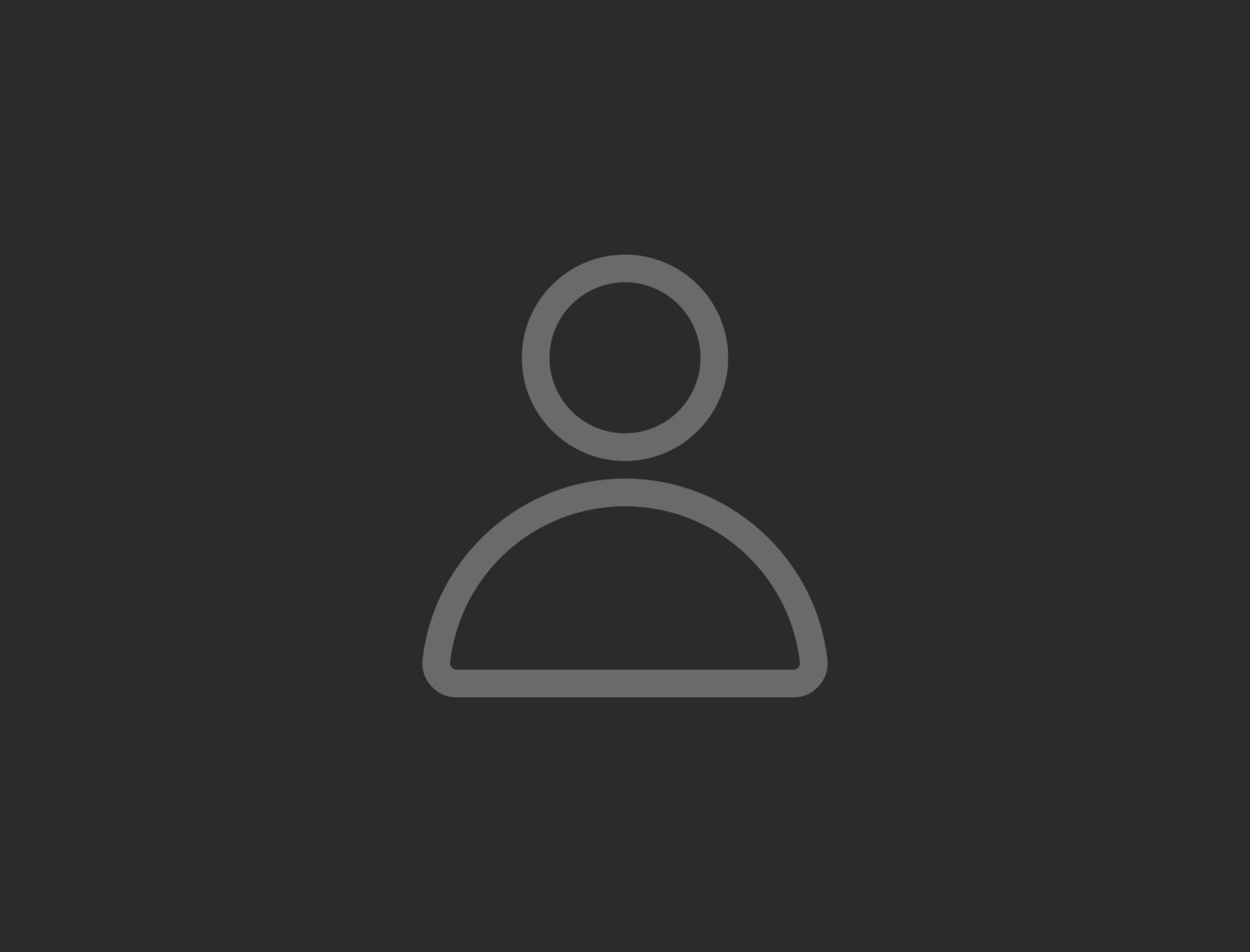 User icon on dark background